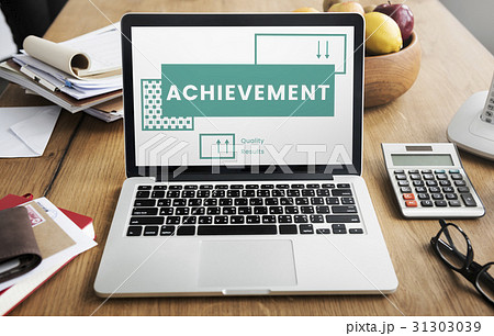 Business goals target process on laptop Business goals target process on laptop 31303039