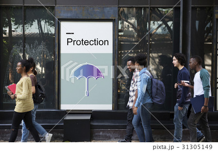 Warranty Security Safety Protection Guard Guarantee Umbrella Icons Symblos 31305149