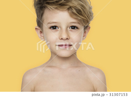 Little Boy Bare Chest Smiling 31307153