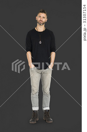 Caucasian Man Peaceful Standing 31307154