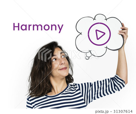 Woman holding network graphic overlay banner Woman holding network graphic overlay banner 31307614