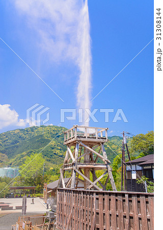 伊豆河津町、峰温泉大噴湯公園、自噴泉 31308144