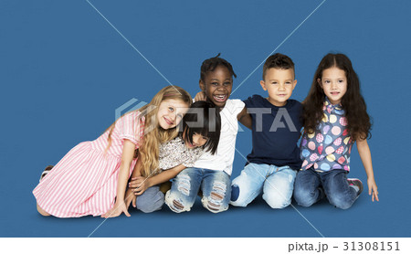 Diverse Group of People Hug Each Other 31308151