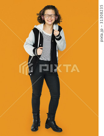 Student girl casual standing with smiling 31308235