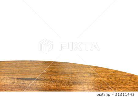 wood round table top isolate on white background 31311443