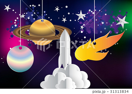 paper art of startup rocket with space paper art of startup rocket with space 31313834