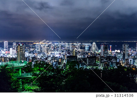 諏訪山公園展望台 ビーナスブリッジ 神戸 夜景 諏訪山公園展望台 ビーナスブリッジ 神戸 夜景 31314536