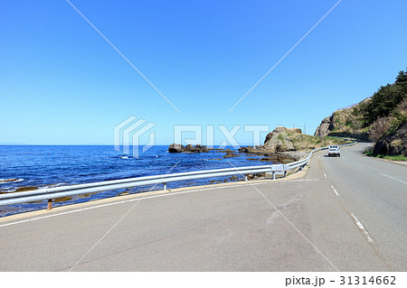 青森県　下北半島佐井村付近から眺める津軽海峡 31314662