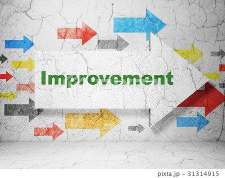 Finance concept: arrow with Improvement on grunge 31314915