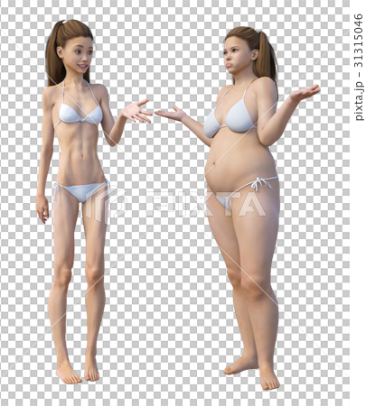 飲食圖像之前之後perming3dCG插圖素材 31315046