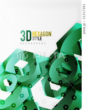 Vector 3d hexagon background Vector 3d hexagon background 31317361