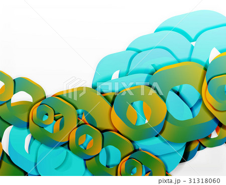 Geometric abstract background, cut chain shapes or Geometric abstract background, cut chain shapes or 31318060