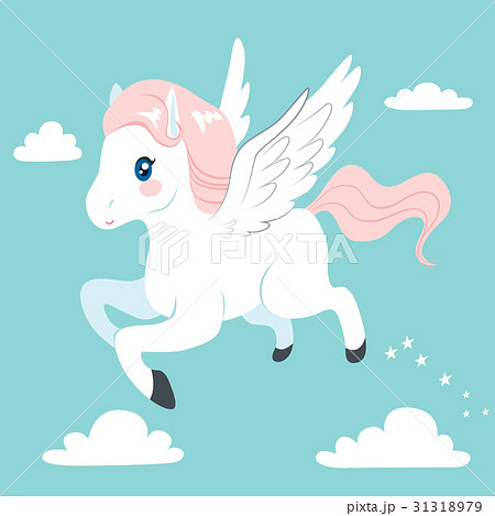 Flying Pegasusのイラスト素材