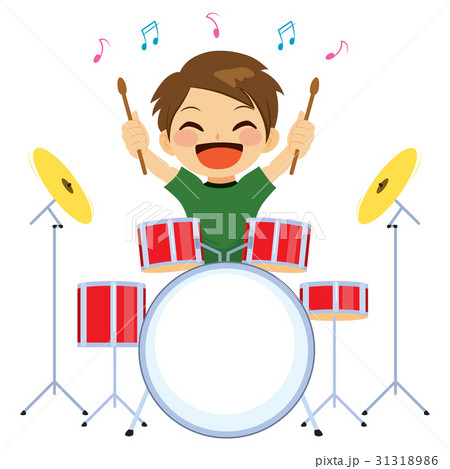 Boy Playing Drums 31318986