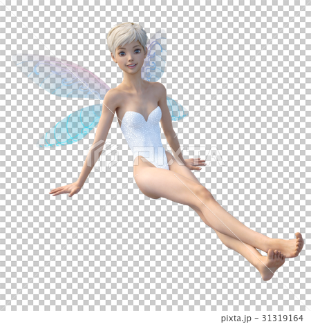 かわいい妖精　フェアリー　天使　perming3DCGイラスト素材 31319164