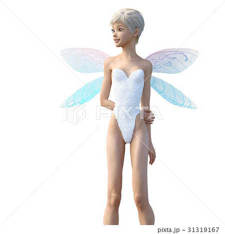 かわいい妖精 フェアリー 天使 Perming3dcgイラスト素材のイラスト素材
