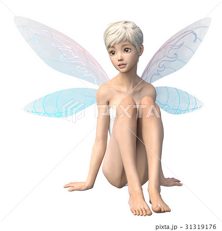 かわいい妖精　フェアリー　天使　perming3DCGイラスト素材 31319176