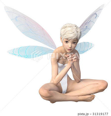 かわいい妖精 フェアリー 天使 Perming3dcgイラスト素材のイラスト素材