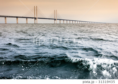 the oresund bridge between denmark and sweden the oresund bridge between denmark and sweden 31319435