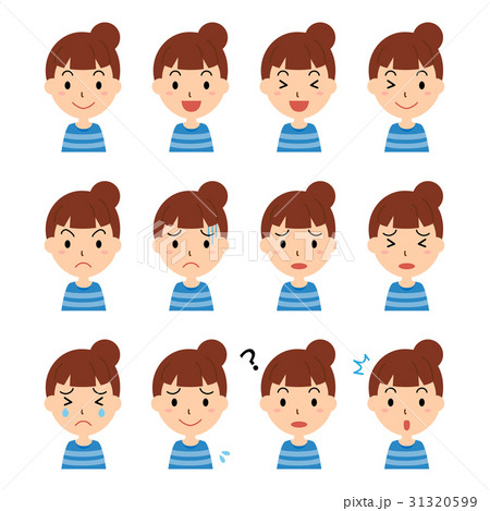 女性　表情　セット 31320599