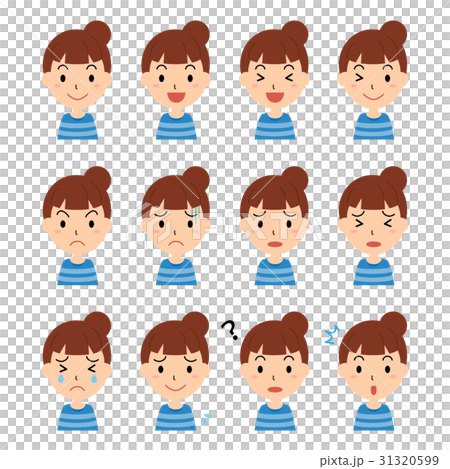 女性　表情　セット 31320599