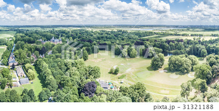 Aerial view of the medieval castle De Haar in 31321188