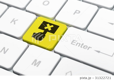Political concept: Protest on computer keyboardのイラスト素材 [31322721] - PIXTA