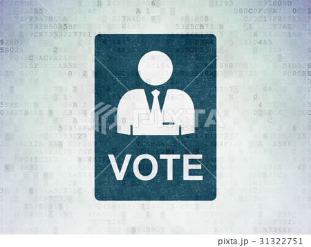 Politics concept: Ballot on Digital Data Paper Politics concept: Ballot on Digital Data Paper 31322751