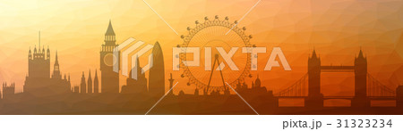 London city skyline triangulated 31323234