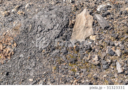 Multicolored Texture of Burnt Coal Slag Stones 31323331
