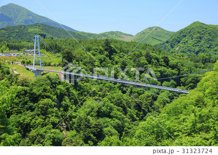 新緑の九重夢大吊橋　北方展望台からの景色　 31323724