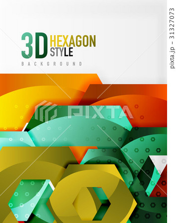 Vector 3d hexagon background Vector 3d hexagon background 31327073
