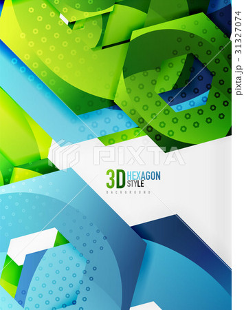 Vector 3d hexagon background 31327074