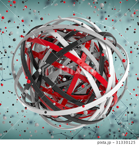 3d sphere of multicolored rings in cloud from 31330125