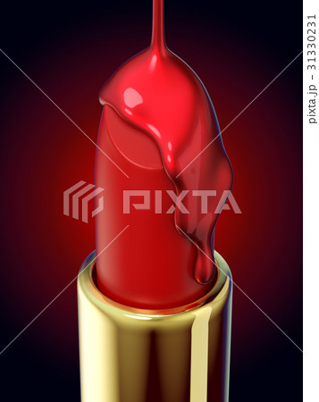 Red lipstick on black and red background 31330231