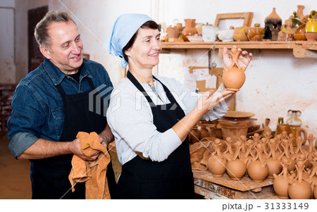 Potters displaying their product at the workshop 31333149