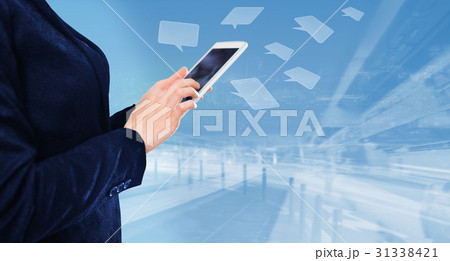 Female in jacket clicking finger Female in jacket clicking finger 31338421