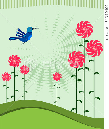 Card Design Artistic Bird Flower Card Design Artistic Bird Flower 31340400