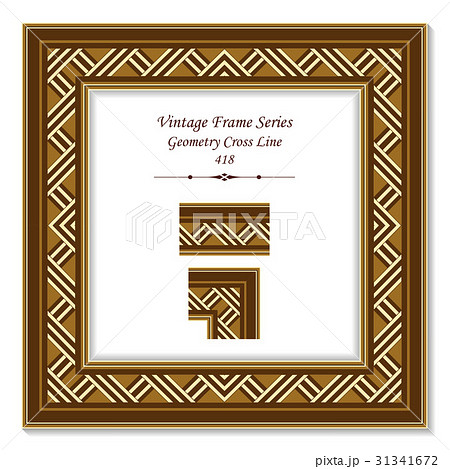 3D frame of Aboriginal Brown Geometry Cross Line 3D frame of Aboriginal Brown Geometry Cross Line 31341672