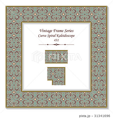 Vintage 3D frame of Curve Spiral Kaleidoscope 31341696