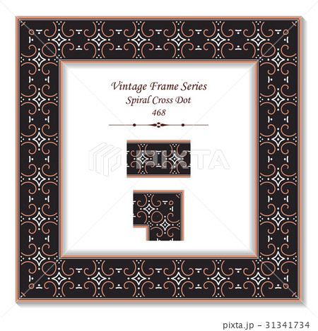 Vintage 3D frame of Spiral Cross Dot Line Vintage 3D frame of Spiral Cross Dot Line 31341734
