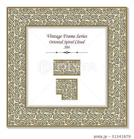 Vintage 3D frame of Oriental Spiral Cloud 31341879