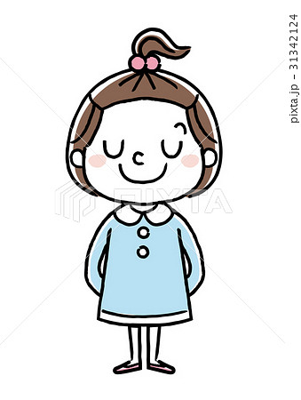 女の子：照れる、リラックス 31342124