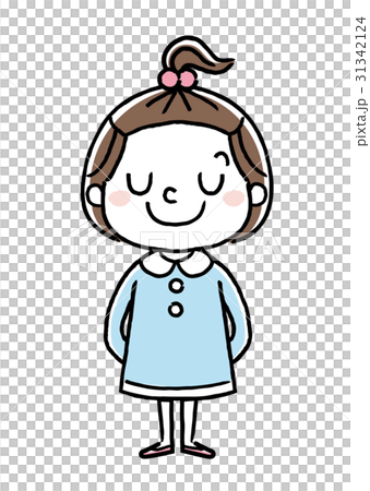 女の子：照れる、リラックス 31342124