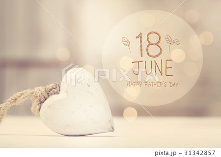 Father's Day message with a white heart 31342857