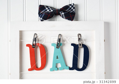 Fathers Day theme with hanging  DAD letters 31342899