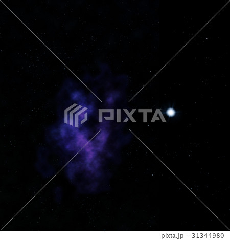 Being shone nebula. 3D rendering 31344980