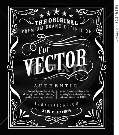 Antique label poster vintage frame blackboard Antique label poster vintage frame blackboard 31346195