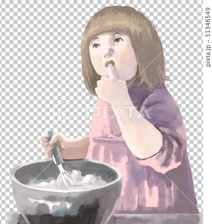 品嚐的女孩，當做蛋糕時 31346549