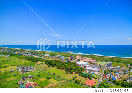 千葉県一宮町一宮付近を空撮 31347143